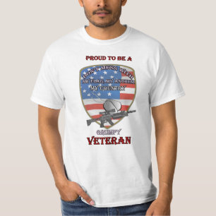 Orgulhoso por Ser uma Camiseta de Veterano Mal-Hum