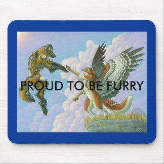 Orgulhoso ser mousepad peludo