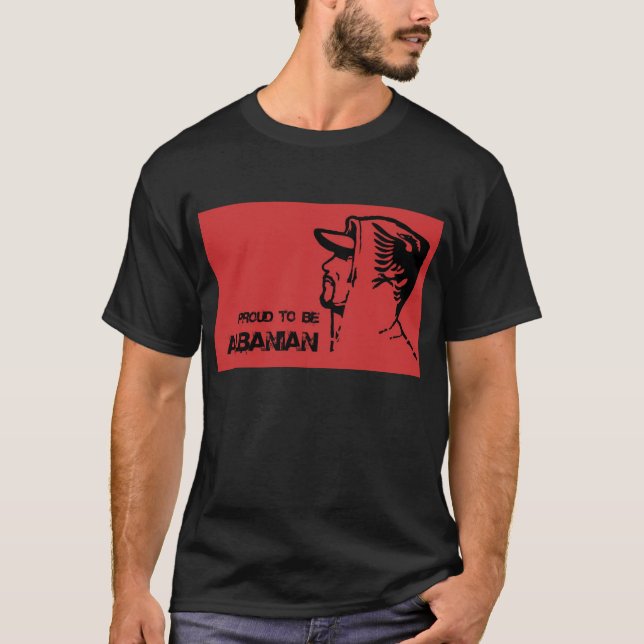 Orgulhoso ser t-shirt albanês (Frente)