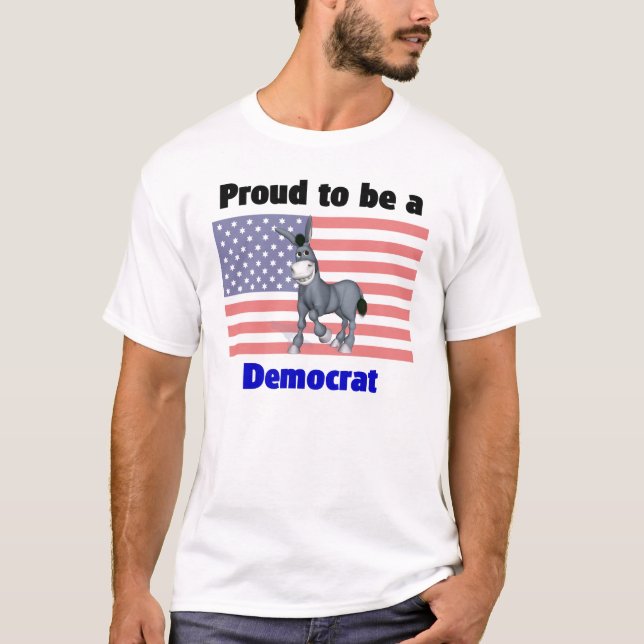 Orgulhoso ser um t-shirt de Democrata (Frente)