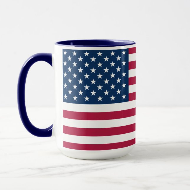 Orgulhosos Americanos | Caneca Grande de 15 oz com (Esquerda)