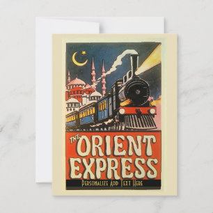 Orient Express Train, adicione texto personalize P