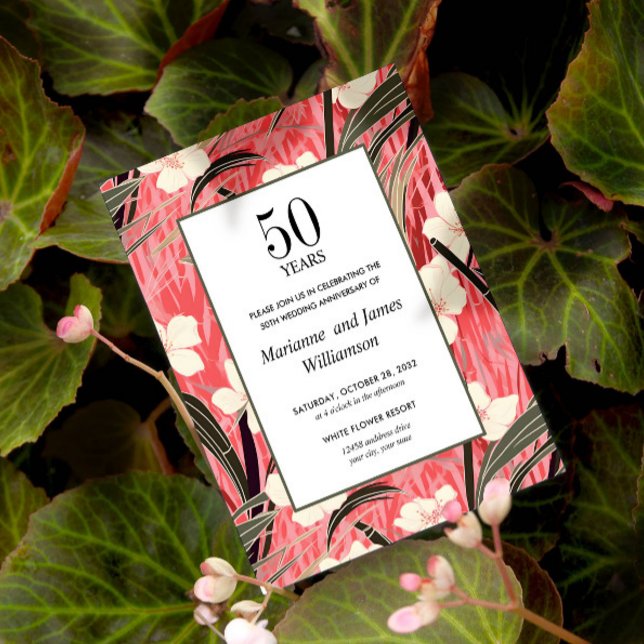 Oriental Bamboo Japonês Flor 50º Aniversário (budget 50th anniversary celebration party low cost)