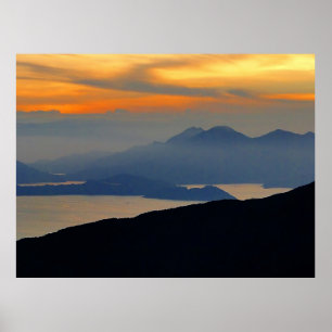 Oriental Evening Mist Frame Impressão