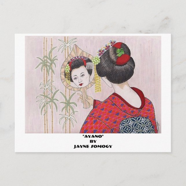 Orig. Art — Cartão de Posto para Garota Geisha (Frente)