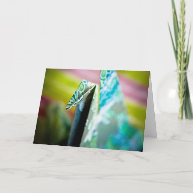 Origami Crane - Cartão de Saudação (Frente)