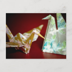 Origami Cranes - Cartão postal
