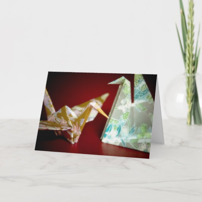 Origami Cranes - Consiga Bem Cartão (Frente)