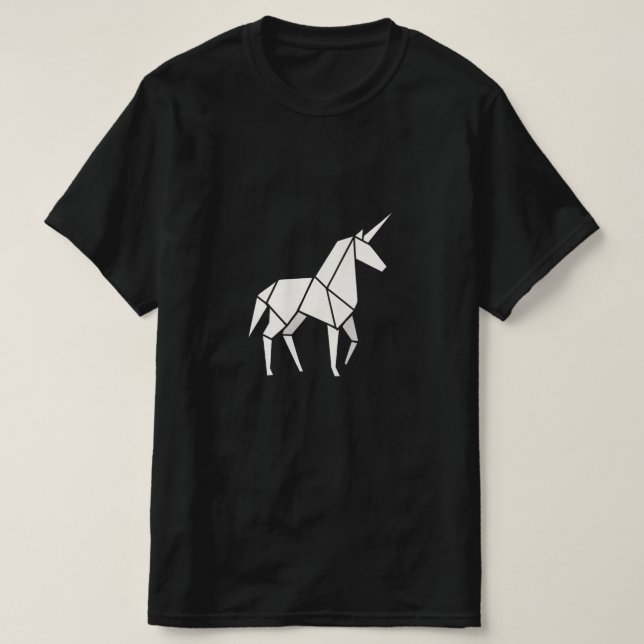 ORIGAMI UNICORN T-Shirt (Frente do Design)