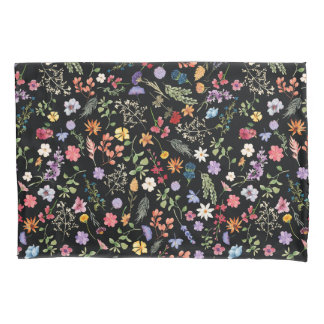 Originais fronhas de flores silvestres