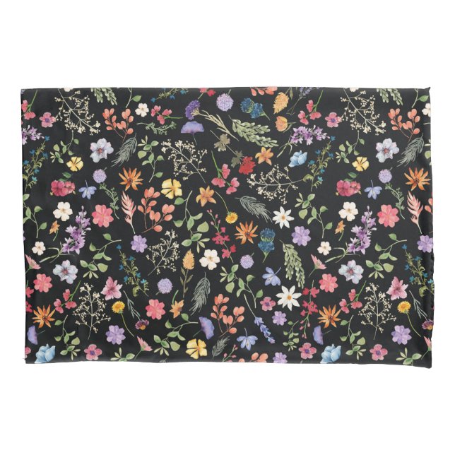 Originais fronhas de flores silvestres (Frente)