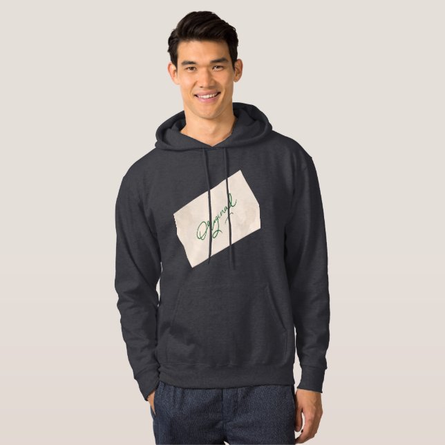 Original 1 Capuz de Moletom Masculino Cinza Escuro (Frente Completa)