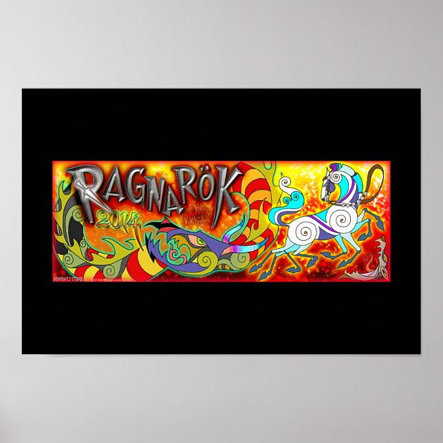 Original 2014 Memorial RAGNAROK Poster Black (Frente)