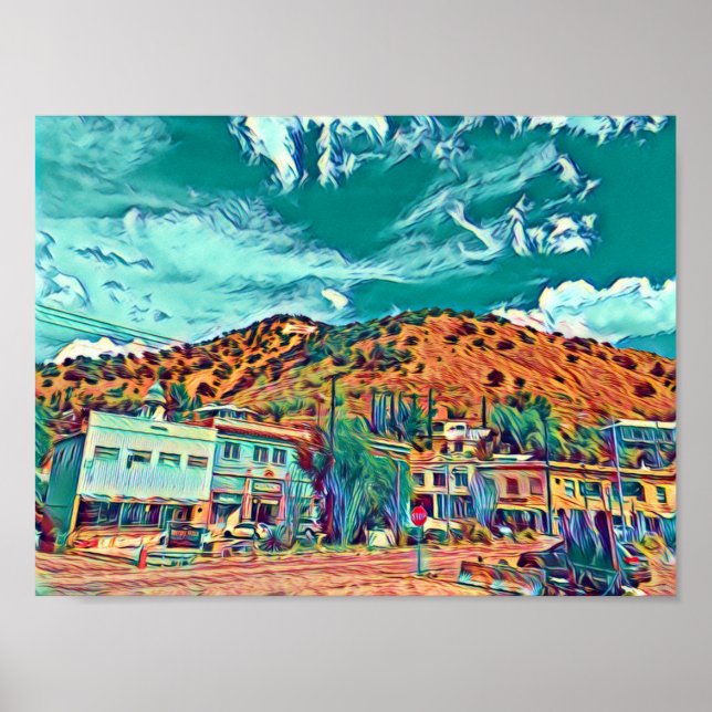 Original art poster of Bisbee, Arizona (Frente)