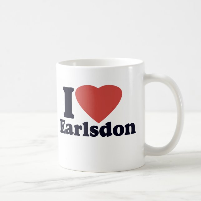 Original eu amo a caneca de Earlsdon (Direita)