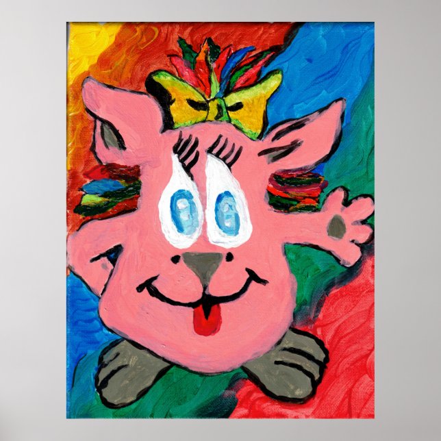 Original Rainbow Character Poster  (Semi-Gloss) (Frente)