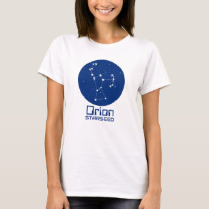 Orion StarSeed T-Shirt - Design Azul e Branco