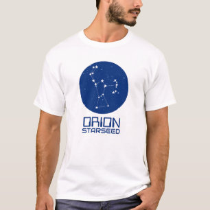 Orion StarSeed T-Shirt - Design Azul e Branco