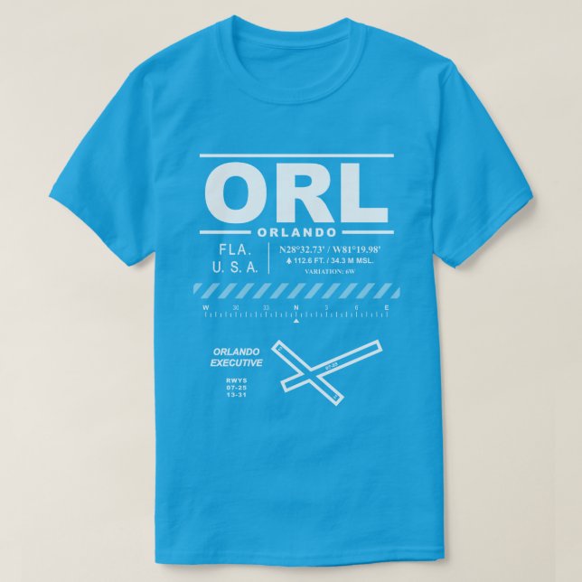 Orlando Executive Airport ORL T-Shirt (Frente do Design)