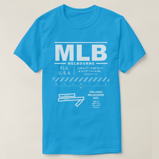 Orlando Melbourne Int'l Airport MLB T-Shirt (Frente do Design)