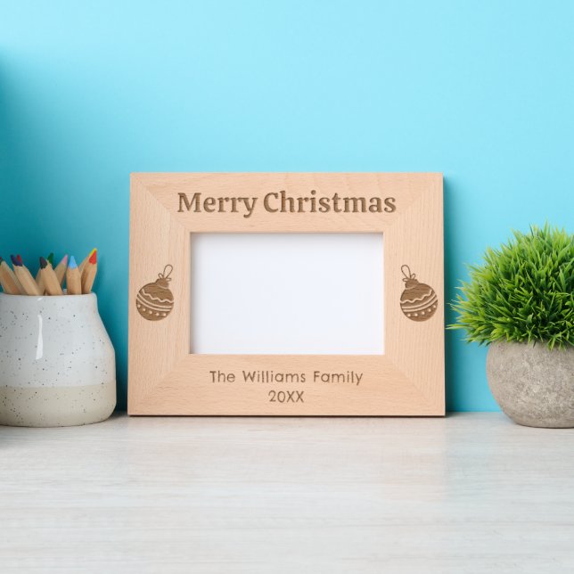 Ornações de Natal Festivas e Feliz Laser Fotográfi (Front)