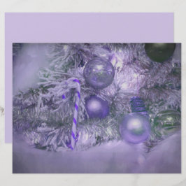 Ornament Árvore de Feriado Elegante Roxo