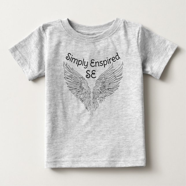 Ornamentado Angel Wing T-Shirt Simples Enspired: (Frente)