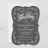 Ornamentado Chalkboard Bistro Art Convites De Casa
