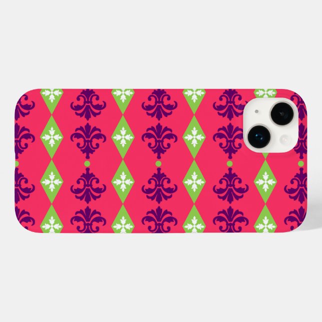 Ornamentado Damask Diamond Stripe (Verso (horizontal))