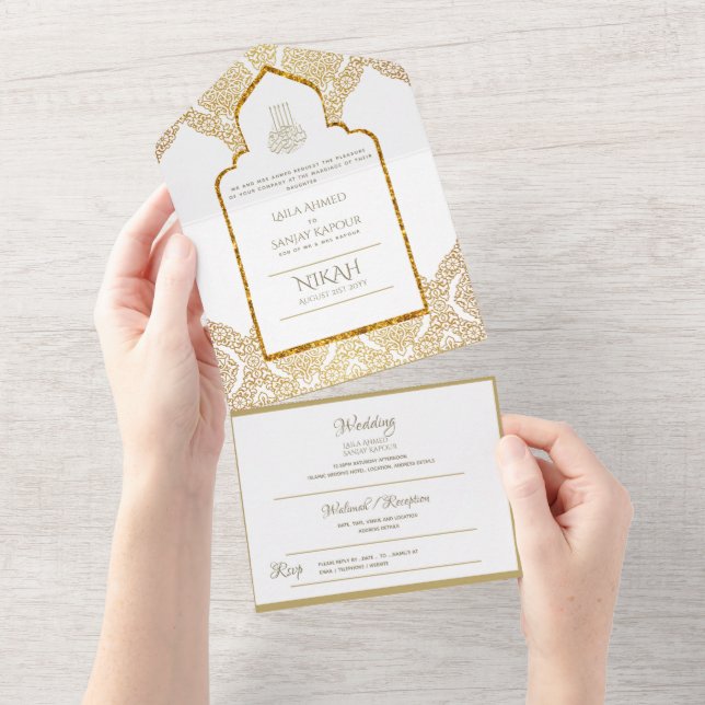 Ornamentado Dourado NIKAH WALLIMAH (Tearaway)