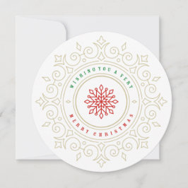 Ornamentado Elegante Floco de Neve Cartões de nata