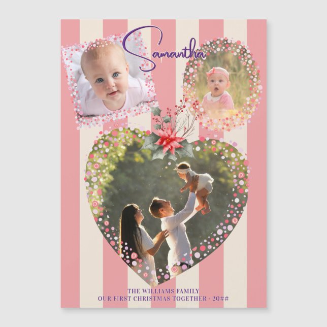 Ornamentado Frames 3 Foto 1 rua Cartões de Natal (Frente)