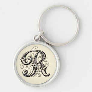 Ornamentado Monograma 'R' - Chaveiro
