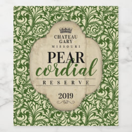 Ornamentado personalizado do rótulo do vinho casei