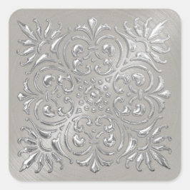 Ornamentado Silver Emboscada Adesivo