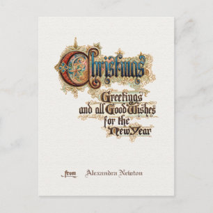 Ornamentado Vintage Cartões de natal ornamentais