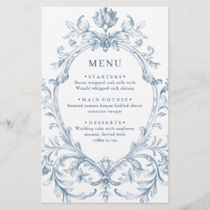 Ornamentado vitoriano Grace Dusty Blue WedeMenu