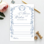 Ornamentado vitoriano Grace Floral Deseja e Cartão<br><div class="desc">Personalize com a noiva para ser o nome e a data do chá. Para mais personalização,  clique no link "personalizar mais". Se precisar de ajuda,  entre em contato comigo,  por favor.</div>