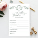 Ornamentado vitoriano Grace Floral Deseja e Cartão<br><div class="desc">Personalize com a noiva para ser o nome e a data do chá. Para mais personalização,  clique no link "personalizar mais". Se precisar de ajuda,  entre em contato comigo,  por favor.</div>