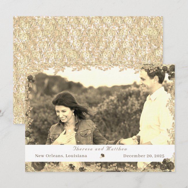 Ornamentados Católicos Salvem O Cartão De Data (Frente/Verso)