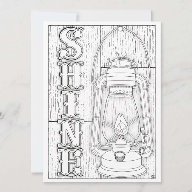 OrnaMENTAL brilha Lanterna antiga cor (Frente)