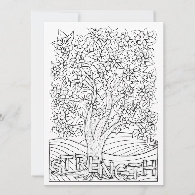 OrnaMENTAL Fortaleça a cor da árvore florescente (Frente)