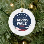 Ornamento<br><div class="desc">Eleição do Botão Retro para Democratas Harris Waltz 2024</div>
