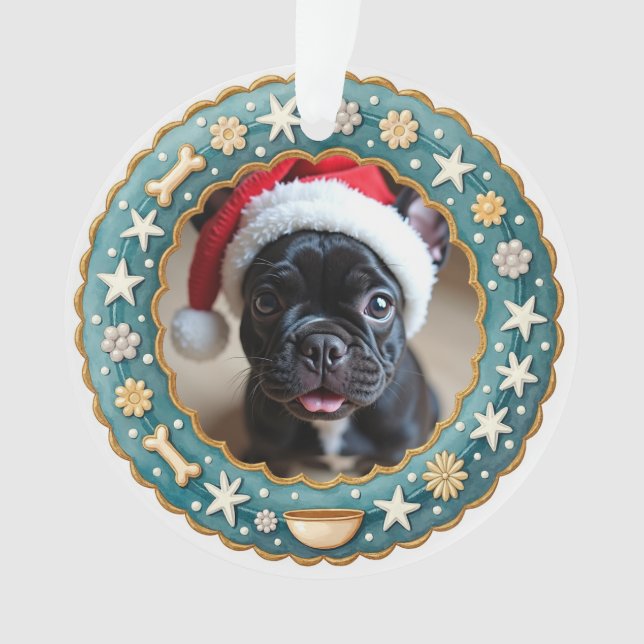 Ornamento 1º Natal 2-lados Magia do Paw-liday (Frente)
