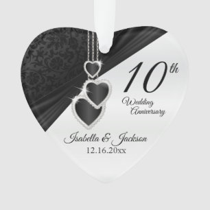 Ornamento 10º Design de Keepsasasaame do Casamento Onyx