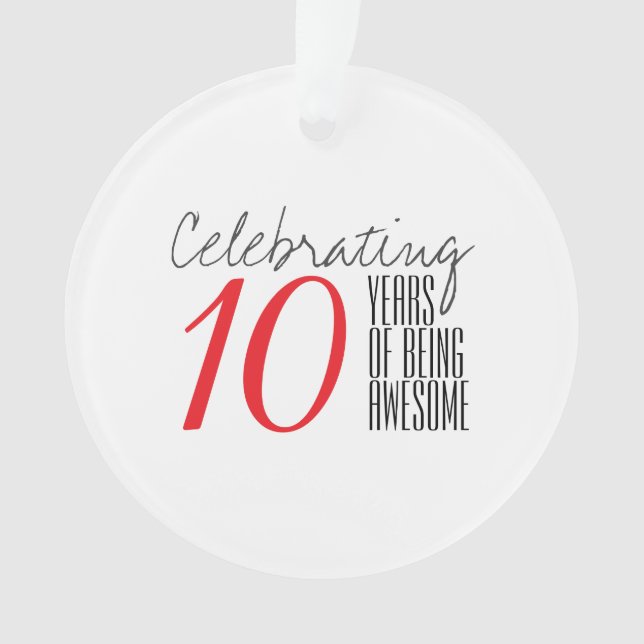 Ornamento 10 anos de ser incrível.ai (Frente)