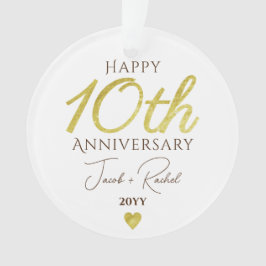 Ornamento 10th Anniversary Faux Gold Custom Wedding