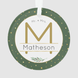 Ornamento 1rua de Natal Sr. + Tipografia do Monograma Dourad