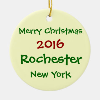 ORNAMENTO 2016 DO FELIZ NATAL DE ROCHESTER NEW