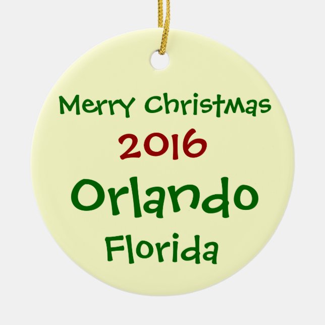 ORNAMENTO 2016 NOVO DO FELIZ NATAL DE ORLANDO (Frente)